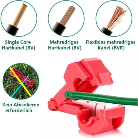 Lot de 20 bornes de raccordement pour robot tondeuse - Station de charge - Connecteur rapide en T - Pour tondeuse robot Husqvarna Automower. Worx. Bosch. Gardena (1/3)