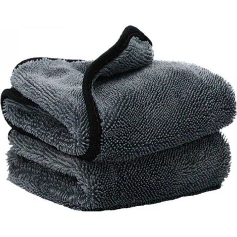 Set mit 2 hochwertigen, saugfähigen Mikrofasertüchern zur Autoreinigung, 60 x 40 cm. (1/5)
