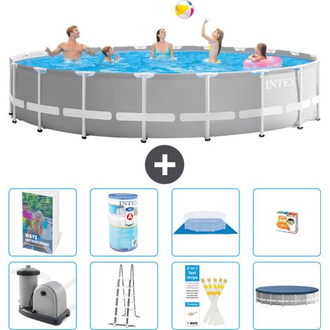 Prism Frame Pool Rund - 610x132 cm - 9-teilig S541