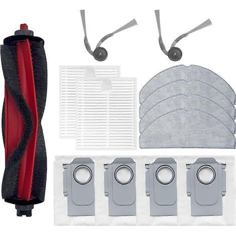 Accessoires de rechange pour aspirateur robot Roborock Q7TF/Q7TF+ : brosse principale, filtre HEPA, lingette de nettoyage et sac à poussière (1/5)