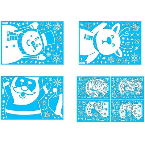 Autocollants décoratifs flocons de neige pour fenêtres, parfaits pour les fêtes de Noël. (1/5)