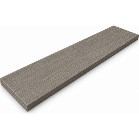 Mensola da Muro, Mensola Sospesa, Fissaggio a Scomparsa, Mensola Legno, Kit Tasselli Incluso, Rovere Avena, 90x18x1,8 cm (1/4)