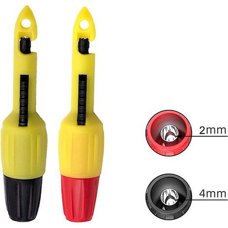 Outil de diagnostic et de réparation automobile : sonde de test à perçage de fil isolé avec crochet et douille de 2 mm/4 mm (1/5)