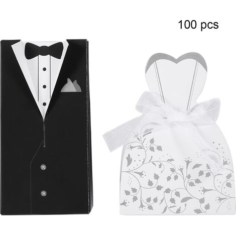Elegante Bonboniere aus Pappe für Hochzeiten – Romantische Partygeschenkdekoration (1/5)