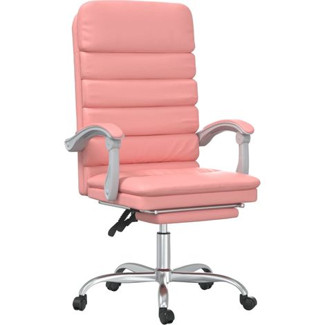 Maison Exclusive - Poltrona da Ufficio Massaggiante Reclinabile rosa in Similpelle
