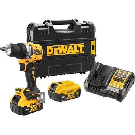 Dewalt DCD800P2T Cordless Drill Driver XR 18V Li-Ion - 2 x 5ah Batteries, Charger &amp TSTAK Case