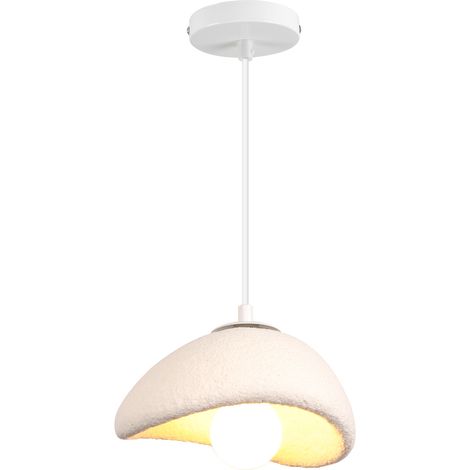 Lámpara De Techo De Interior Personalizada Y Creativa 20CM Lámpara Colgante Retro E27, Lampara Techo Moderna Blanco