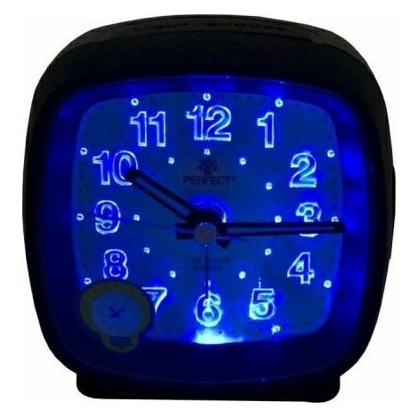 Quarz-Wecker SQ816B-SP-schwarz perfekt