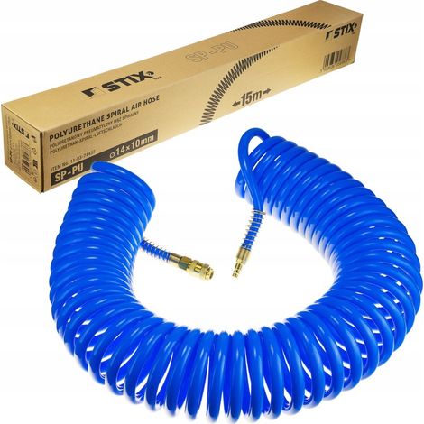 Spiralförmiger pneumatischer Polyurethanschlauch 14x10 mm 15 m SP-PU STIX