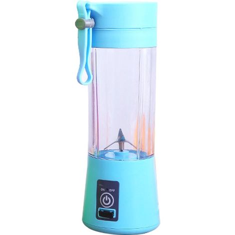 Tragbarer Mixer – ideal für Smoothies und Milchshakes – 380 ml nachfüllbar – geeignet für Sport, Arbeit und Reisen – blau