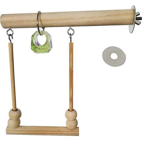 Vogelschaukel, Holzstange für Papageien, Kauspielzeug für kleine Vögel, einfach zu montieren (1/4)