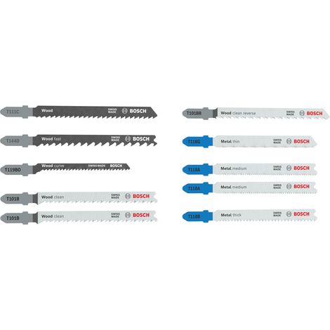 Bosch Jigsaw/reciprocating saw blades, sets Wood and Metal Jigsaw Blade Set, 10 pcs 2607012071