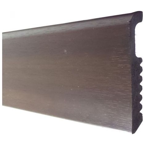 BATTISCOPA 75X8 POLISTIRENE LISCIO 200 CM NOCE SCURO 10 PZ