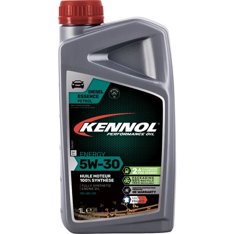KENNOL Huile moteur 100% synthèse ENERGY 5W30, bidon 1 litre