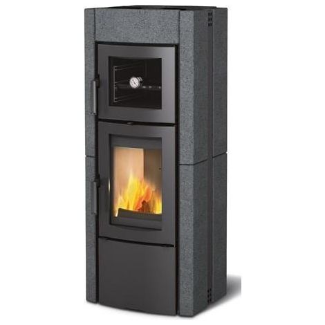 Nordica – Poêle à bois avec four raccordable 8.2 kW – Puissance 9.5 kW – Volume de chauffe 235 m³ – Classe énergétique A+ – Diamètre sortie fumées 130 mm (1/6)