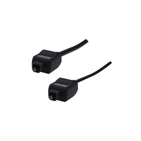 Cordon numérique optique - BULK - Toslink Mâle/Mâle - 1 m - Noir - Audio