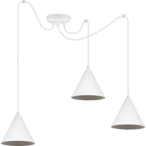 SUSPENSION SPIDER SOHO BLANC 3 PL 14 CM E14 (1/5)