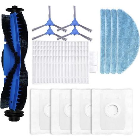 Brosse Principale - Filtre HEPA - Brosse Latérale - Serpillière - Sac À Poussière - Pour Robot Aspirateur Conga 2290 Ultra - Lot De Rechange (1/5)