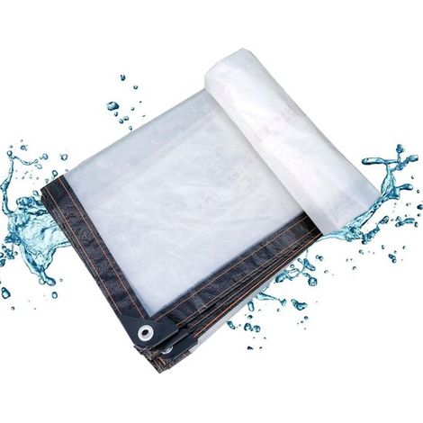 Telone impermeabile, resistente alle intemperie e trasparente, 1 x 2 m (1/5)