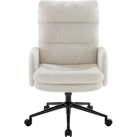 Schreibtischstuhl mit Rollen Armlehne Bürostuhl Ergonomisch Schminktisch Stuhl (1/5)