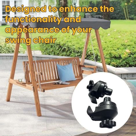 Lot de 2 raccords en plastique pour balançoire de jardin, accessoires de poutre pour cadre d'auvent et cadre de balançoire, réglage de l'inclinaison, support de fixation de cadre de balançoire (1/5)
