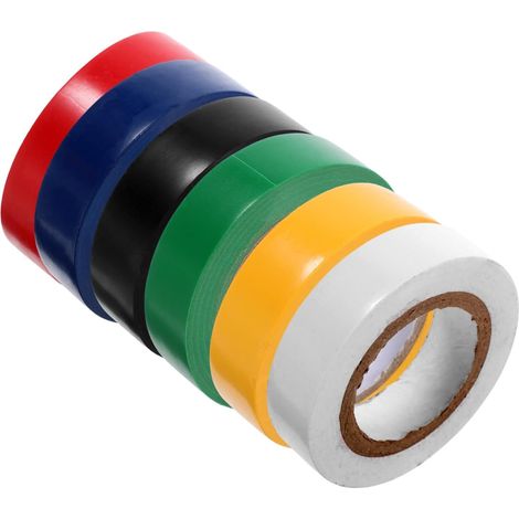 iplusmile 6rollos Cinta Aislante de Pvc Eléctrica para Envolver (1/5)