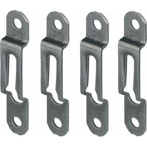 4x ferrure d'assemblage acier bronze épaisseur bois 16mm x largeur 12mm attache fixation support tableau cadre meuble lit équerre plinthe (1/3)