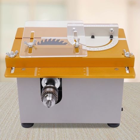 Mini Tischkreissäge Multifunktions-Tischkreissäge für Handwerk, Geschwindigkeit und Winkel einstellbar,Schneiden, Schleifen,Tischkreissägen Tragbare Präzisions Table Saw