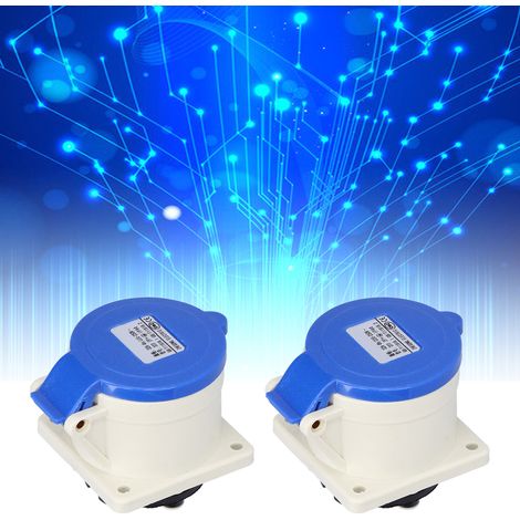 Industrielle Unterputz-Steckdose, zwei-/dreiphasig, ZNG-323, 220–250 V/32 A, kompatibel mit Gehäusen für Luftfahrt und Bauwesen, 2P+E-Industriestecker, IP44 (1/5)