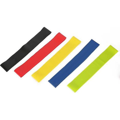 ceinture De Hanche Antidrapante, 1 Jeu De 5 Bandes D'exercice En Tissu Lastique De 5 Couleurs (5 Jeux) Quipement D'exercice Pour Les Jambes Et Les (1/5)