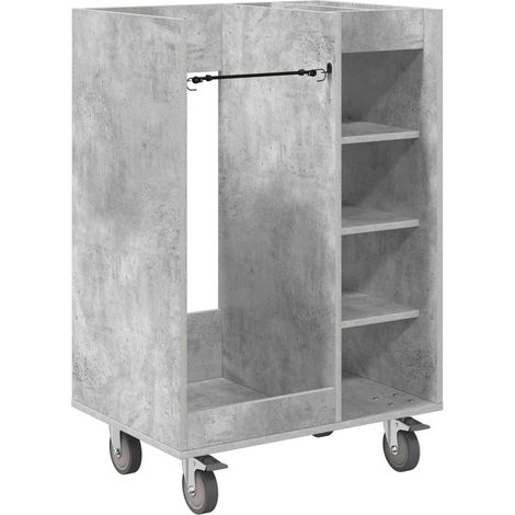 Armoire de golf moderne avec grande capacité de rangement 65 x 45 x 98 cm en bois gris béton (1/4)