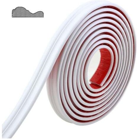 Moulure murale et cimaise Moulage de panneaux auto-adhésifs Peel and Stick Décoration d'intérieur bricolage sur le cadre de miroir de porte d'armoire, 3 m x 32 mm (1/4)