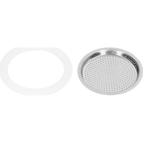 Filtre à café en acier inoxydable avec joint en caoutchouc, accessoires pour cafetière à filtre, 4 portions