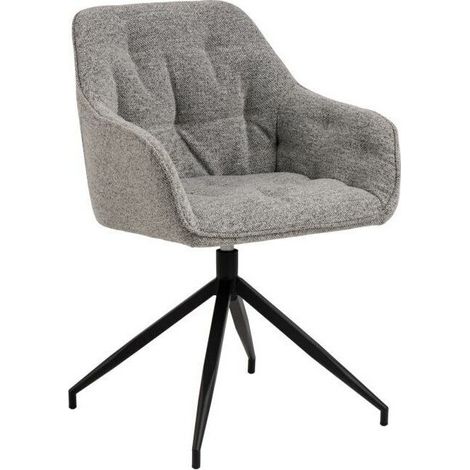 Silla Norsica 763, Gris claro, 82x57x55cm, Tapiz, Metálico