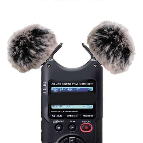 2 bonnettes anti-vent en fourrure pour microphone, compatibles avec les enregistreurs numériques Tascam DR40 (1/4)