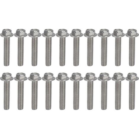 20 vis M10x1,5 à tête hexagonale à bride en acier inoxydable A2-70 avec joint DIN6921M10x50 (1/5)