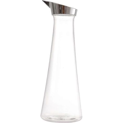 Bouteille à jus transparente de 1,5 L, récipient réutilisable avec couvercle pour réfrigérateur