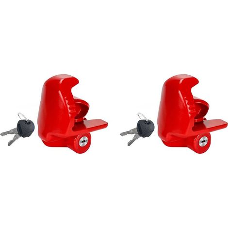 Adecuado para 2 candados de gancho de remolque con llave, tamaño universal, compatible con acopladores de gancho de bola con bloqueo de 1-7/8 pulgadas, 2-5/16 pulgadas y 2 pulgadas.