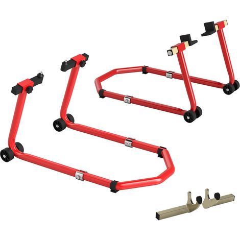 Pour différents modèles de motos, béquille moto avant et arrière pour entretien, clips de serrage, base stable (1/5)