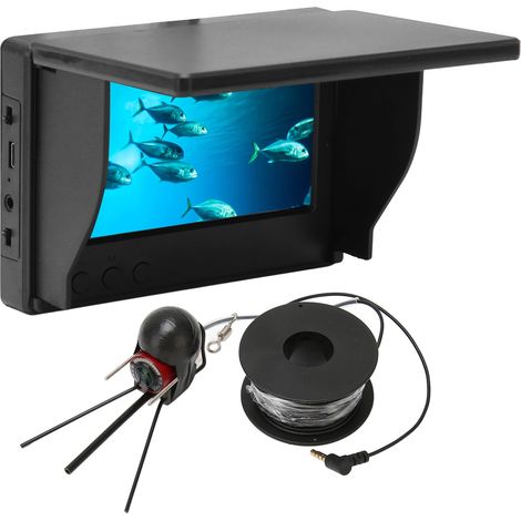 Caméra de pêche sous-marine HD TN 4,3 pouces, étanche IP68, avec 12 LED de vision nocturne, 100-240 V, portée de 30 m (prise britannique). (1/5)