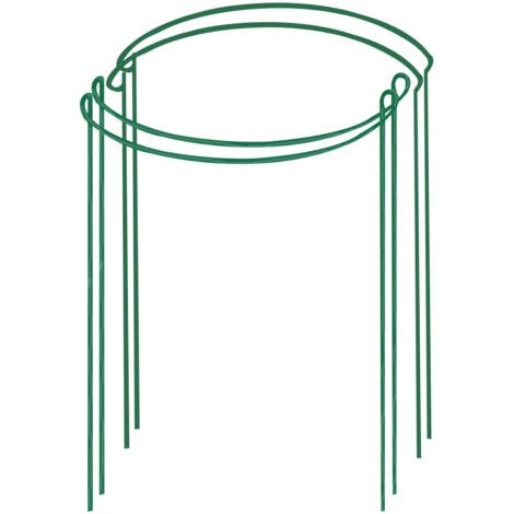 QORVA-Lot de 4 Piquets de Soutien pour Plantes de Jardin, Support de Plantes de Jardin Demi-Rond pour Tomate, Pivoines, Hortensia, Vigne, Plantes Grimpantes Fleur Intérieur Extérieur (20 x 35 cm) (1/5)