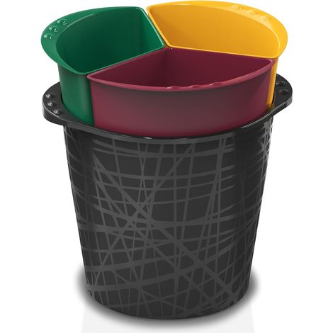 Cestino per Raccolta Differenziata Triciclo Dimensione cm 33x33