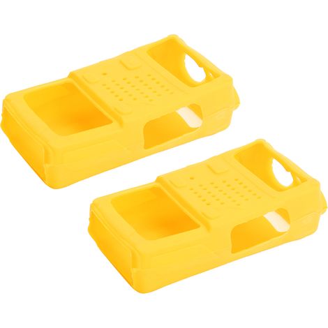 Housse de Protection Souple en Silicone pour Talkie-Walkie Baofeng UV5R - 2 Pièces (Jaune) (1/5)
