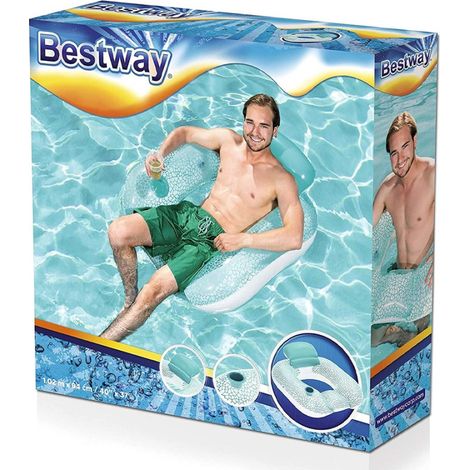 Fauteuil Matelas Gonflable Piscine Mer Detente Adultes Avec Porte Gobelet (1/3)