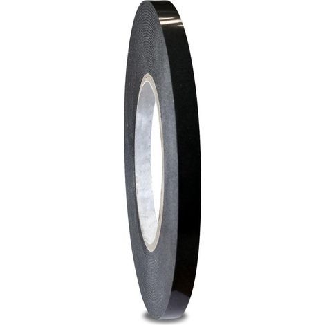 RUBAN ADHESIF DOUBLE FACE MOUSSE MULTI SURFACE NOIR 9 mm x 10 Mètres