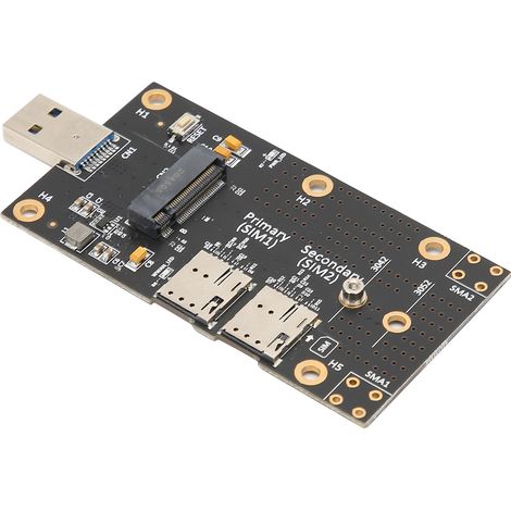 Adaptateur USB 3.0 vers M.2 pour Modem 4G/5G avec Connecteur Push-Pull et Double Slot SIM (1/5)