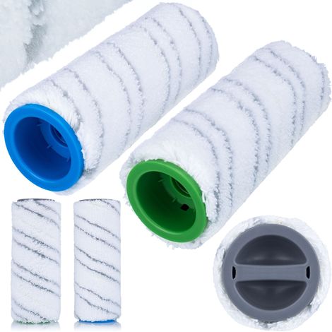 Rodillo de Repuesto Microfibra Alta Absorción – Duradero  145x45 mm  Set 2 Piezas compatible con Mopa Eléctrica Kärcher FC3 FC5 FC7 FC8 EWM 2 (1/5)