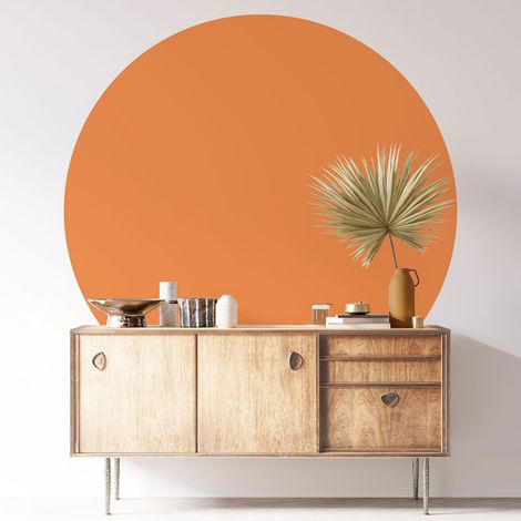 Sticker mural rond / cercle - Couleur Tendance - Diamètre 30 cm - Adhésif MAT (1/3)
