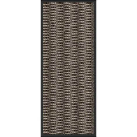 Paillasson durable antidérapant intérieur extérieur 60 x 150 cm en polypropylène marron
