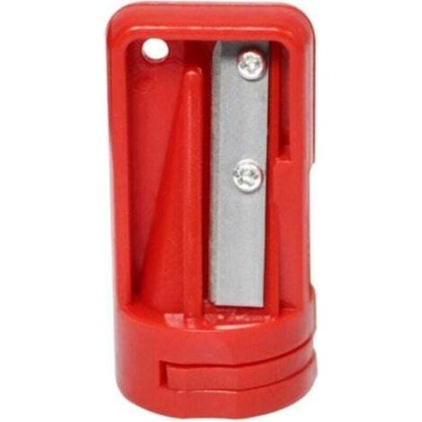 Taille-crayon de charpentier - Taille-crayon pour menuiserie - Rasoir étroit - Outils à main pour le travail du bois (4 pièces, rouge)